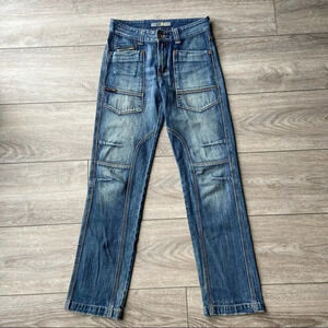 One Three Five Moto Biking Straight Leg  Jeans